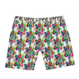 Alien Floral: Men's Boxer Briefs (White Out)