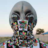 Alien Floral: Neck Gaiter (Checker)