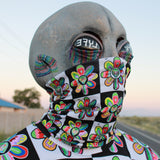 Alien Floral: Neck Gaiter (Checker)