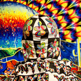 Alien Floral: Balaclava Face Mask (Checker)