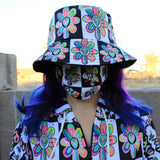 Alien Floral: Bucket Hat (Checker)