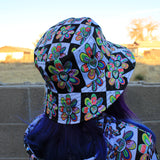 Alien Floral: Bucket Hat (Checker)