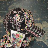 Alien Floral: Dad Hat (Black Out)