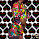 Unyk Lyfe Clothing | Multicolor Rave Crop Top Hoodie