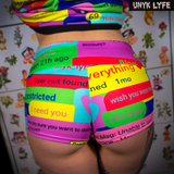 Multicolor Rave Shorts