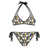 Alien Floral: Women's String Bikini Set (White Out)