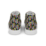 Alien Floral: Men’s High Top Shoes (Black Out)