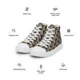 Alien Floral: Women's High Top Shoes (Black Out)