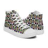 Alien Floral: Women's High Top Shoes (Checker)
