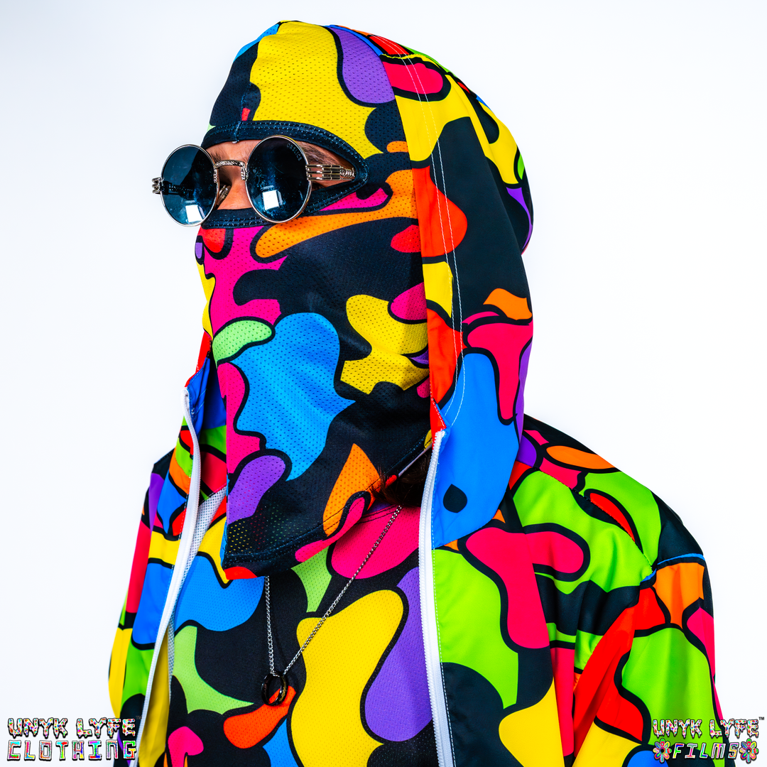 Unyk Lyfe Clothing | PLUR Balaclava Mask | Vibrant Rave Clothes